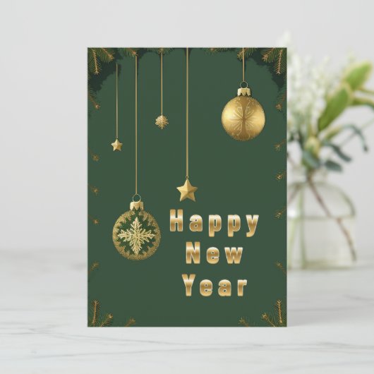 Feestieve vakantieverval feestdagenkaart (Staand voorkant)