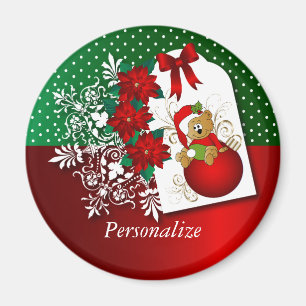 Feestive Holiday Kerstmis Beer Magneet