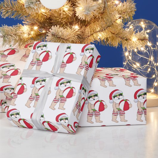Feestive kerstfeest met kerstfeest cadeaupapier (Feestdagen)