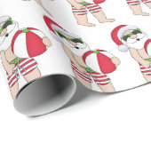 Feestive kerstfeest met kerstfeest cadeaupapier (Rol Hoek)