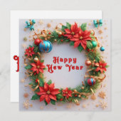 Feestive kerstmis kaart (Voorkant / Achterkant)