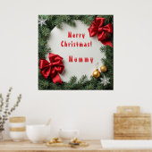 Feestive kerstmis poster (Keuken)