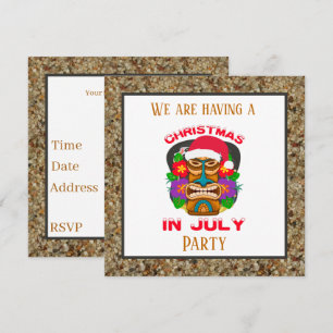 Feestive kersttiki party strand Juli Napkin Kaart