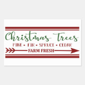 Feestive kersttree boerderij Holiday sticker (Voorkant)