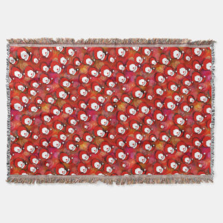 Feestive Santa Claus Pattern Throw Blanket Deken