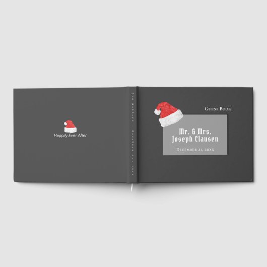 Feestive Santa Hat,l kersthuwelijk Gastenboek (Volledig)