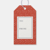 Feestive Winter Kerstmis Town/Village Holiday Cadeaulabel (Achterkant)