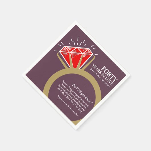 feestje 40ste huwelijksverjaardag robijnen ring le servet (Hoek)