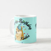 Feestje! Aangepaste Birthday Doge Birthday  Koffiemok (Voorkant links)