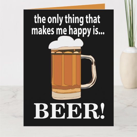 Feestje Bier Drinken Grappig Bier Kaart (Voorkant)