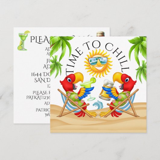 FEestJE Gepland Uitnodiging (Voorkant / Achterkant)