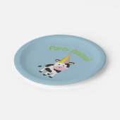 Feestje! Koe Papieren Bordje (Gekanteld)