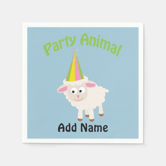 Feestje! Lamb Servetten (Voorkant)