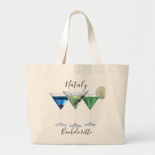 Feestje voor de bruid martini cocktails grote tote bag