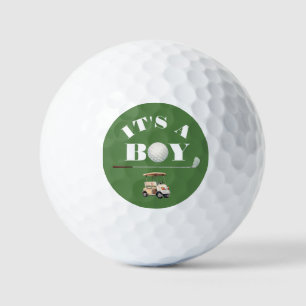 Feestje voor de golf-lovende jongen golfballen