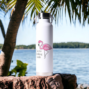 Feestje voor de vrijgezelle flamingo bruid Ik ben  Waterfles