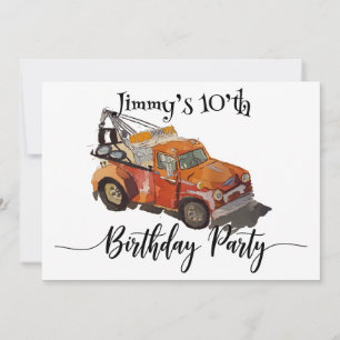 Feestje voor jongens verjaardag met Wrecker Save The Date