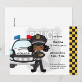 Feestje voor politie kinderen kaart (Voorkant / Achterkant)