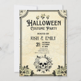 Feestje voor volwassenen met vintage Halloween-kos Kaart