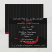 Feestje voor vrijgezellen met Fedora-hoed en strep Kaart (Voorkant / Achterkant)