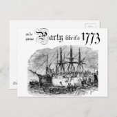 Feestje zoals het is 1773 briefkaart (Voorkant / Achterkant)