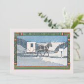 feestjes en kerstgroeten feestdagenkaart (Staand voorkant)