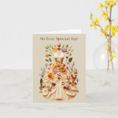 Feestjurk Bloem Kunstkaart Kaart (Gele Bloem)