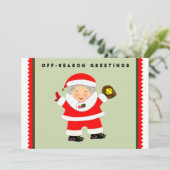 feestkaarten voor softball feestdagenkaart (Staand voorkant)