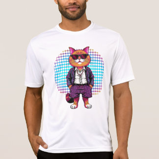 Feestkat in een zonnebril – Disco Outfit T-shirt