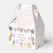 Feestkatten miauw-gical kinderen verjaardag bedankdoosjes (Achterkant)