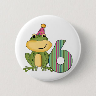 Feestkikker 6e verjaardag T-shirts en geschenken Ronde Button 5,7 Cm