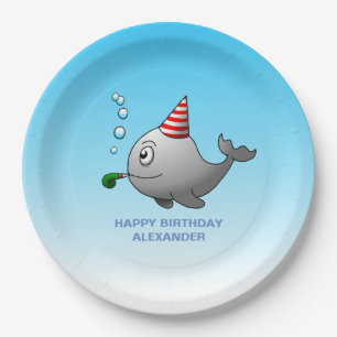 Feestklare Walvis Papieren Bordje