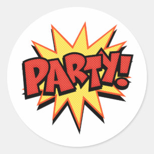 feestknal ronde sticker