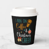 feestkoffie kerstkerkerkkunst papieren bekers (Voorkant)