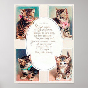 feestmaal kerstcadeaugedicht Holiday Poster