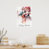 feestmaal kerstfeestdag poster (Keuken)