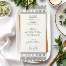 Feestmenu met voor Griekse of Romeinse Partij