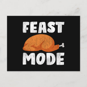 Feestmodus Aan Familie Kinderen Matching Thanksgiv Briefkaart