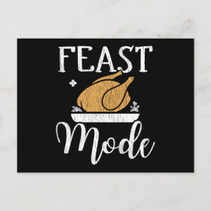 Feestmodus Aan Familie Kinderen Matching Thanksgiv Briefkaart
