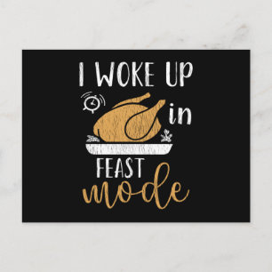 Feestmodus Aan Familie Kinderen Matching Thanksgiv Briefkaart