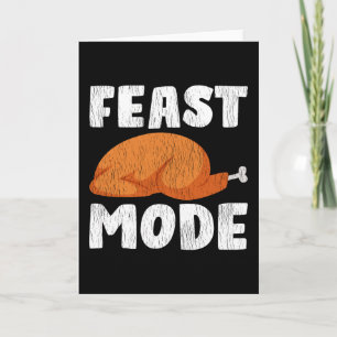 Feestmodus Aan Familie Kinderen Matching Thanksgiv Kaart
