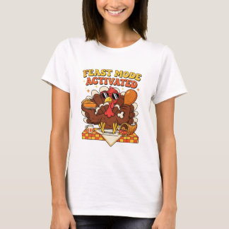 Feestmodus geactiveerd – Grappige Thanksgiving-kal T-shirt