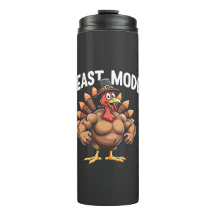 Feestmodus Grappige Thanksgiving Turkije Fitnessma Thermosbeker