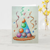 Feestmuts Kaart (Gele Bloem)