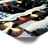 Feestpaarden | kerstkunst poster (Hoek)