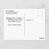 Feestpaarden | vrolijk kerstfeest briefkaart (Achterkant)