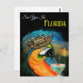 Feestpapegaaien Briefkaart (Voorkant / Achterkant)