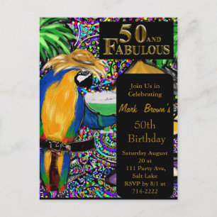 Feestpapegaaien Briefkaart