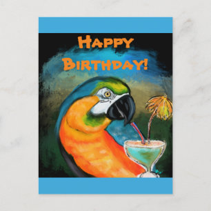 Feestpapegaaien Briefkaart