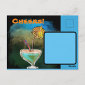 Feestpapegaaien Briefkaart (Achterkant)